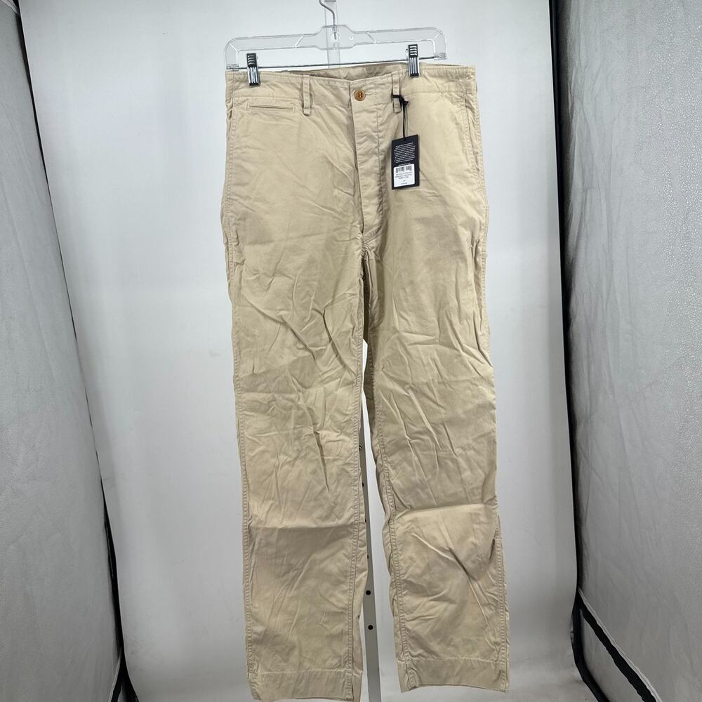 Buck Mason Parachute Poplin Full Saddle Chino Pants Mens 30 Khaki Classic Preppy